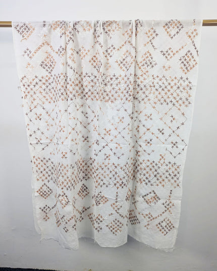 Fancy Handmade Multicolor Pakka Tanka Work Lawn Dupatta