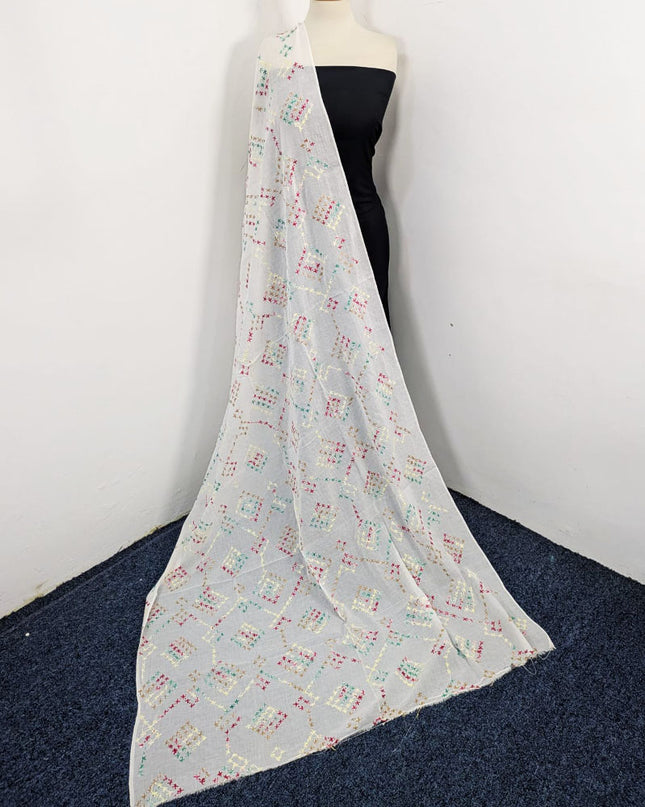 Lawn with Handmade Multicolor Pakka Tanka Work Dupatta