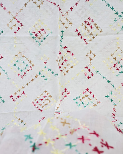 Lawn with Handmade Multicolor Pakka Tanka Work Dupatta