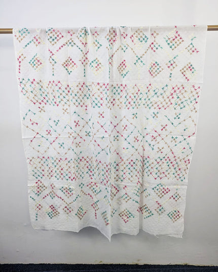 Fancy Handmade Multicolor Pakka Tanka Work Lawn Dupatta