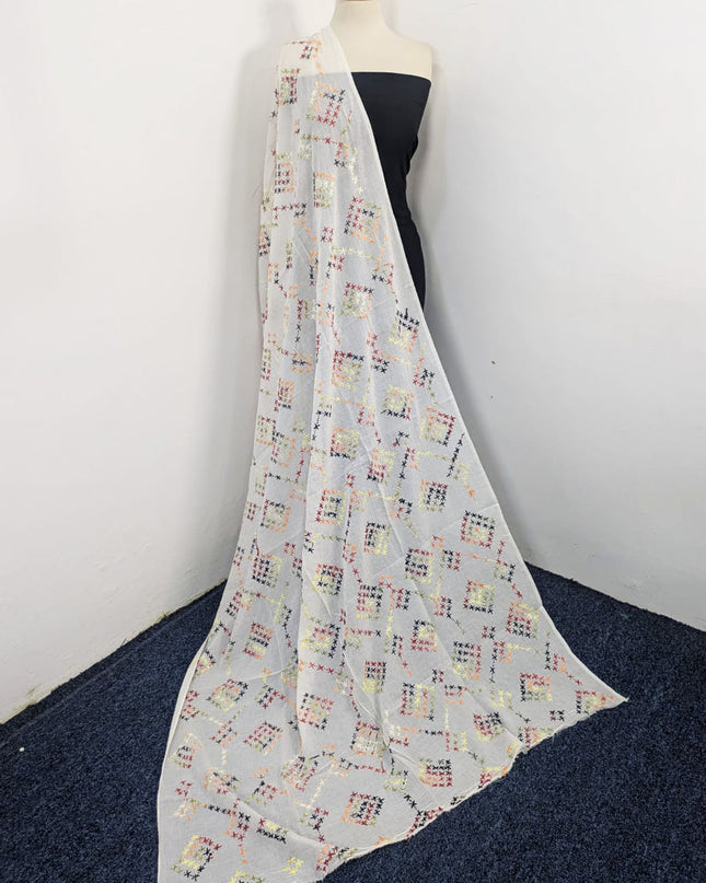 Lawn with Handmade Multicolor Pakka Tanka Work Dupatta