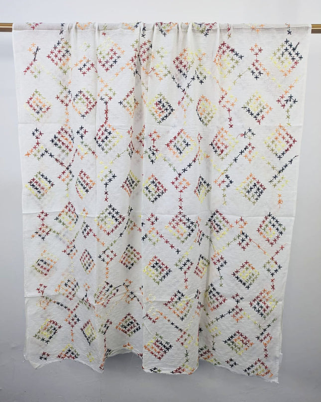 Lawn with Handmade Multicolor Pakka Tanka Work Dupatta