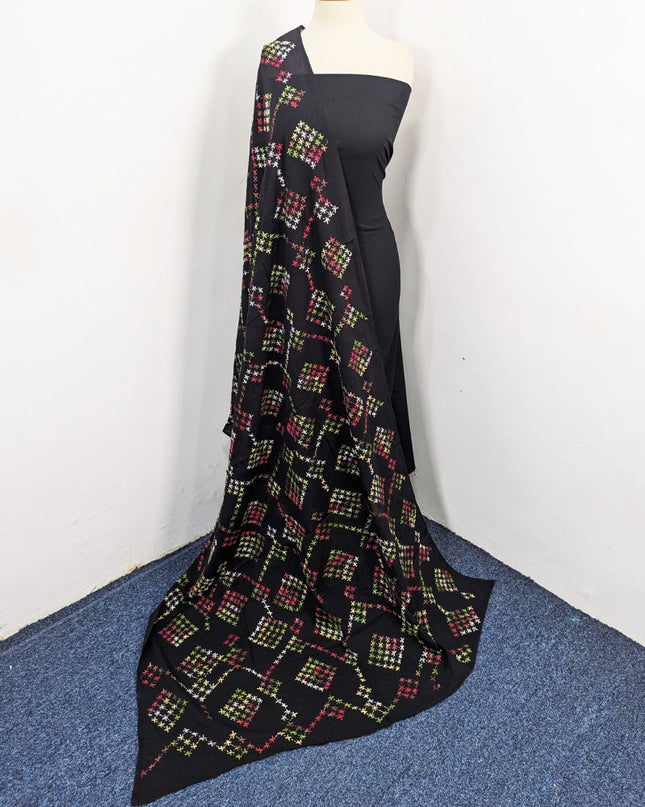 Lawn with Handmade Multicolor Pakka Tanka Work Dupatta