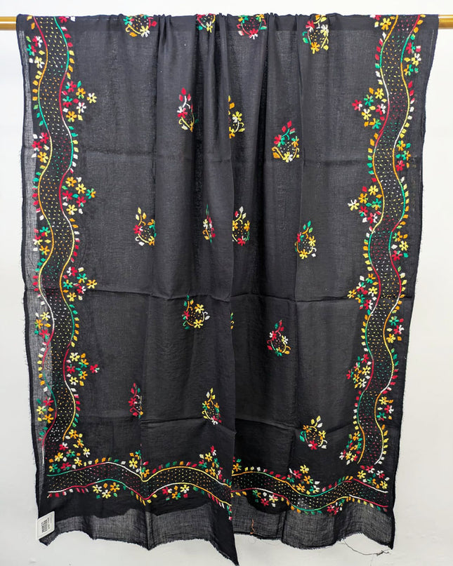 Fancy Handmade Multicolor Pakka Tanka Work Lawn Dupatta