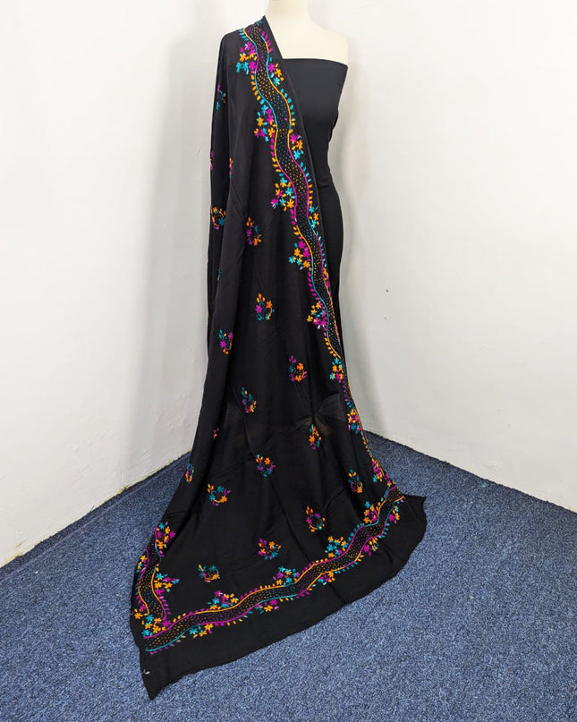 Fancy Handmade Multicolor Pakka Tanka Work Lawn Dupatta