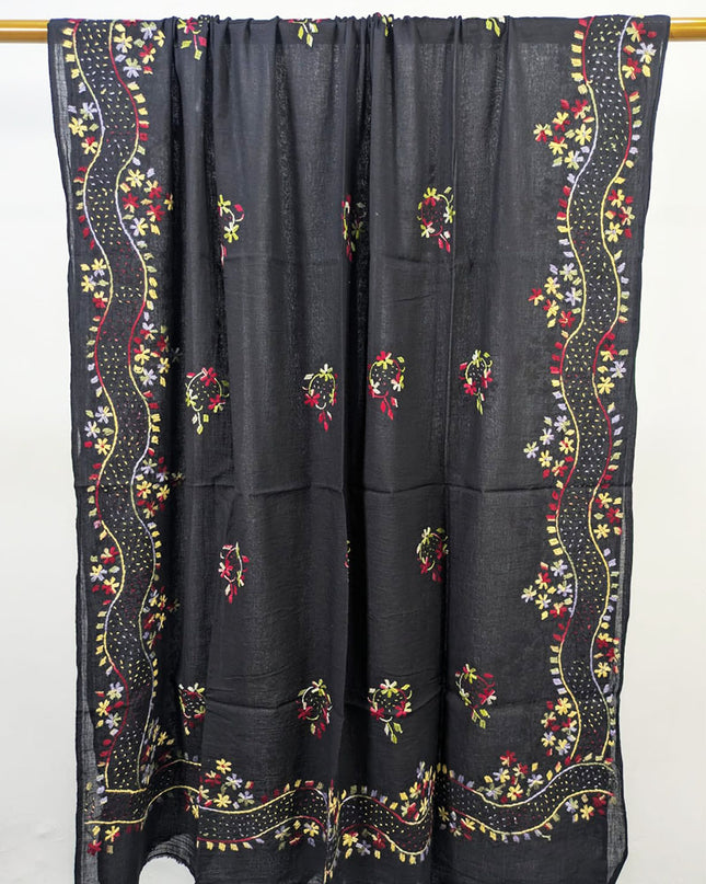 Fancy Handmade Multicolor Pakka Tanka Work Lawn Dupatta