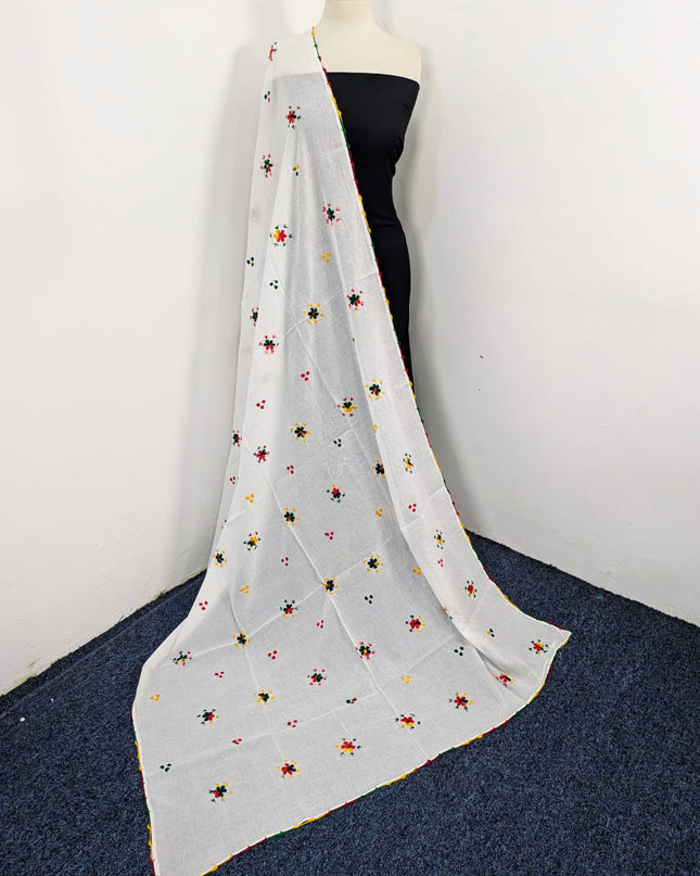 Lawn with Handmade Multicolor Pakka Tanka + Mirror Work Dupatta