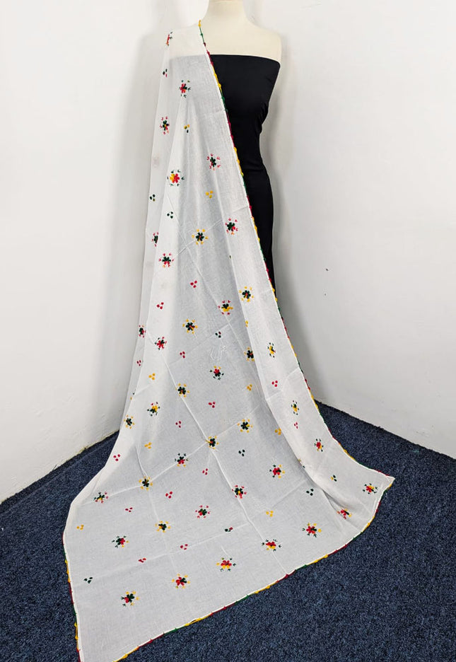 Lawn with Handmade Multicolor Pakka Tanka + Mirror Work Dupatta