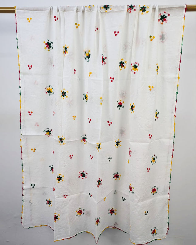 Lawn with Handmade Multicolor Pakka Tanka + Mirror Work Dupatta