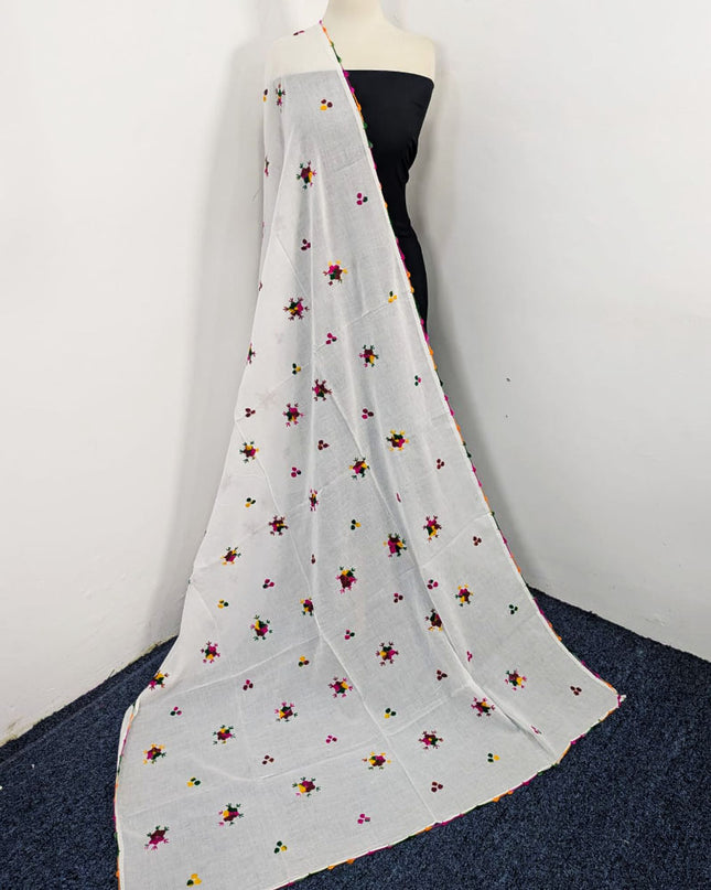 Lawn with Handmade Multicolor Pakka Tanka + Mirror Work Dupatta