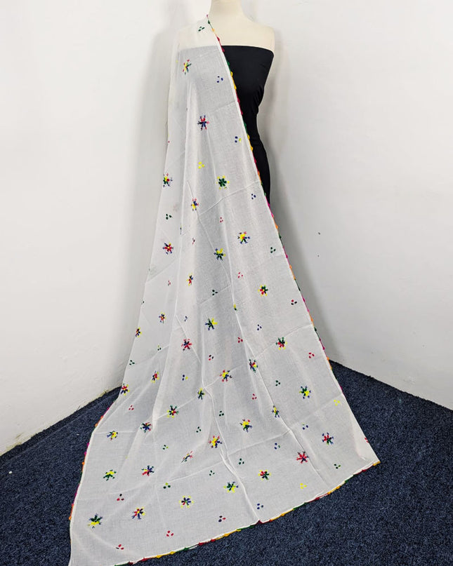 Lawn with Handmade Multicolor Pakka Tanka + Mirror Work Dupatta