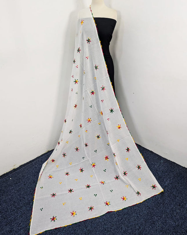 Lawn with Handmade Multicolor Pakka Tanka + Mirror Work Dupatta