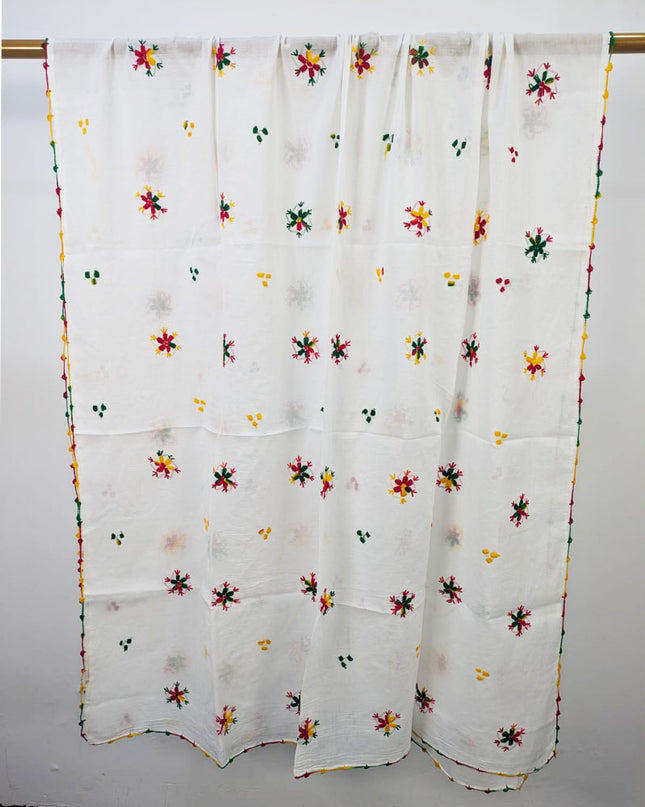 Lawn with Handmade Multicolor Pakka Tanka + Mirror Work Dupatta