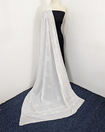Handmade Pakka Tanka Work Dyeable Lawn Dupatta