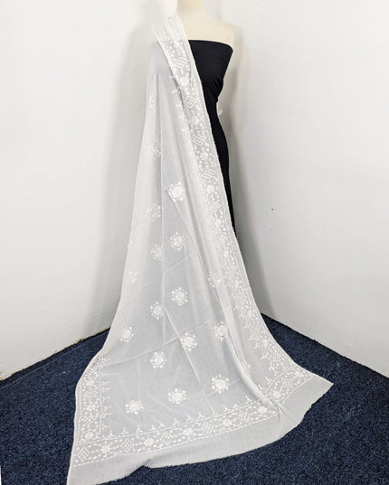 Dyeable Lawn with Handmade Pakka Tanka Work Dupatta