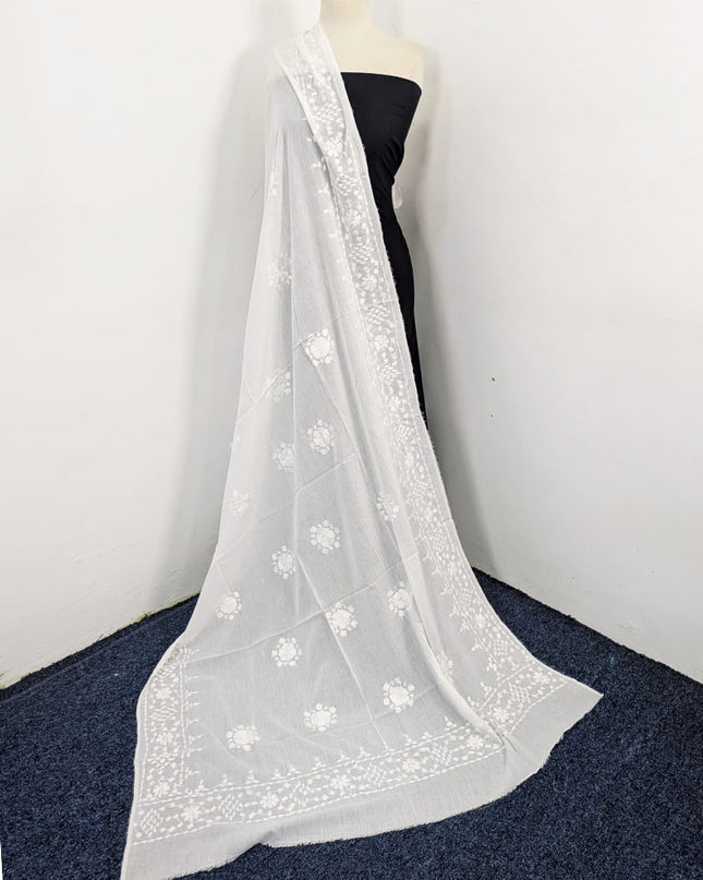 Dyeable Lawn with Handmade Pakka Tanka Work Dupatta
