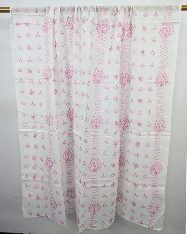 Fancy Handmade Full Jaal Kacha Tanka Work Dyeable Lawn Dupatta