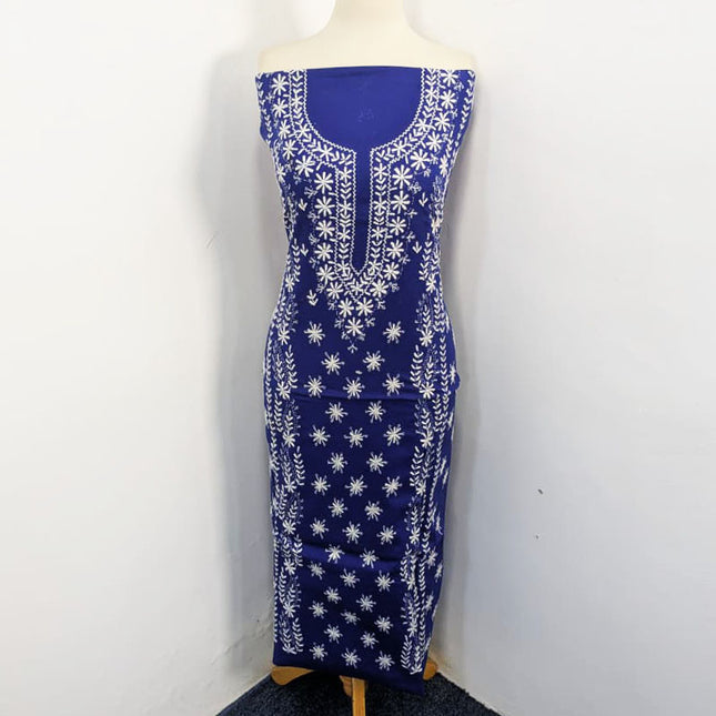 Lawn with Pakka Tanka Work + Chiffon Dupatta 3Pc Unstitched