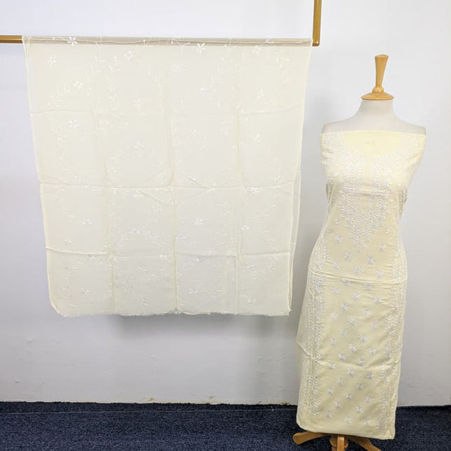 Lawn with Pakka Tanka Work + Chiffon Dupatta 3Pc Unstitched