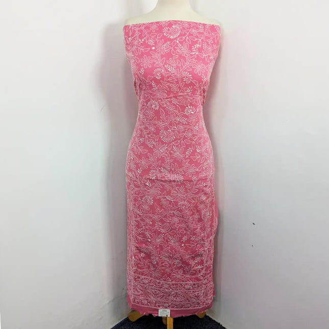 Fancy Lawn with Shadow + Chikankari Work & Chiffon Dupatta 3Pc Unstitched