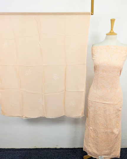 Fancy Lawn with Shadow + Chikankari Work & Chiffon Dupatta 3Pc Unstitched