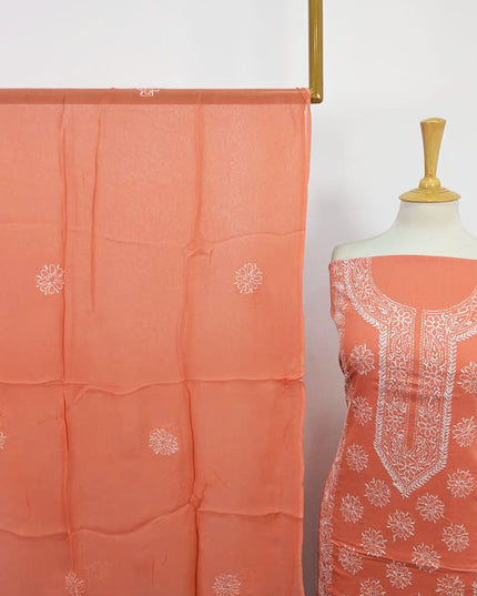 Fancy Lawn with Pakka Tanka Work + Chiffon Dupatta 3Pc Unstitched