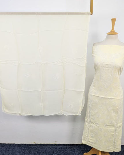 Fancy Lawn with Pakka Tanka Work + Chiffon Dupatta 3Pc Unstitched