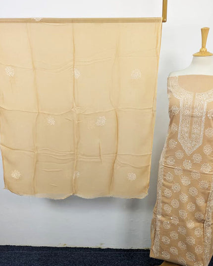 Fancy Lawn with Pakka Tanka Work + Chiffon Dupatta 3Pc Unstitched