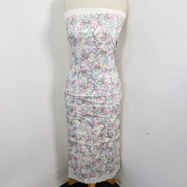 Lawn with Full Jaal Kacha Tanka Work Shirt & Chiffon Dupatta 3Pc Unstitched