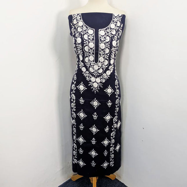 Handmade Pakka Tanka + Mirror Work Lawn with Chiffon Dupatta 3Pc