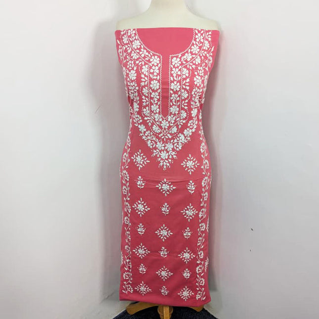 Lawn with Pakka Tanka + Mirror Work & Chiffon Dupatta 3Pc