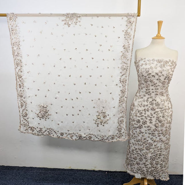 Fancy Chiffon with Full Jaal Gotta Work Shirt Dupatta 2Pc Unstitched