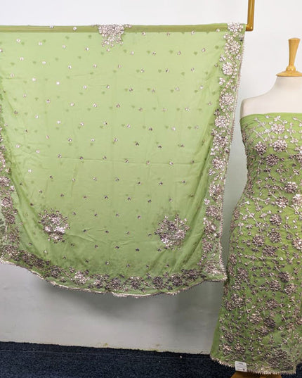 Fancy Chiffon with Full Jaal Gotta Work Shirt Dupatta 2Pc Unstitched