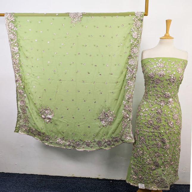 Fancy Chiffon with Full Jaal Gotta Work Shirt Dupatta 2Pc Unstitched