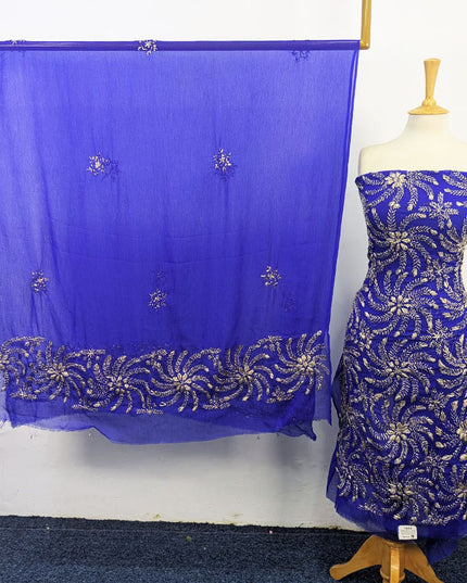 Chiffon with Full Jaal Gotta Work Shirt + Dupatta 2Pc Unstitched