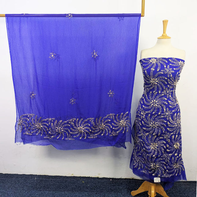 Chiffon with Full Jaal Gotta Work Shirt + Dupatta 2Pc Unstitched