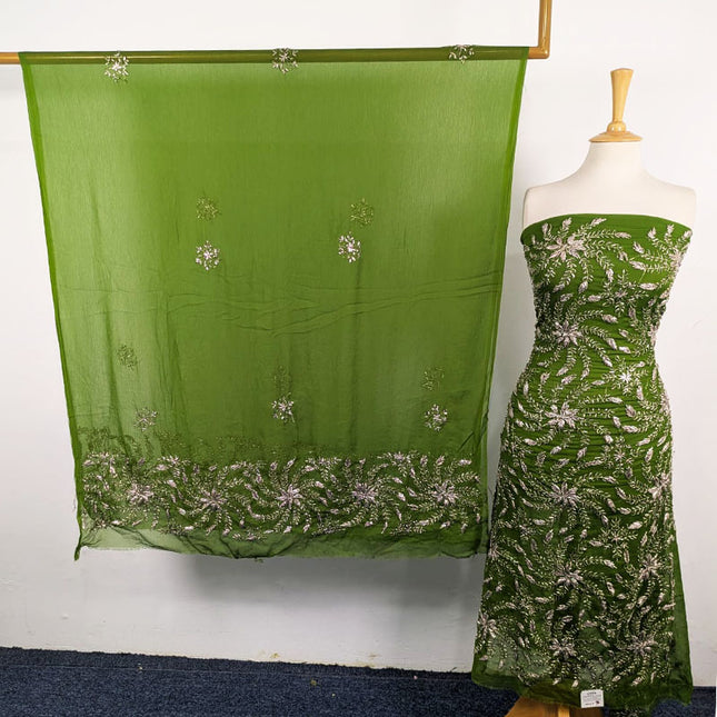 Chiffon with Full Jaal Gotta Work Shirt + Dupatta 2Pc Unstitched