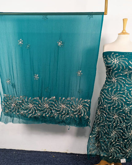 Chiffon with Full Jaal Gotta Work Shirt + Dupatta 2Pc Unstitched