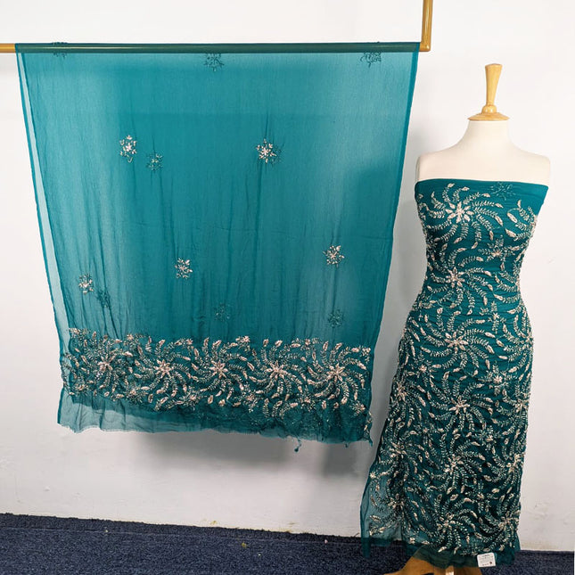Chiffon with Full Jaal Gotta Work Shirt + Dupatta 2Pc Unstitched