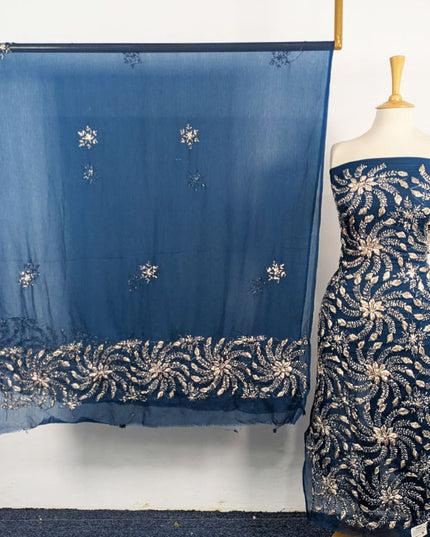 Chiffon with Full Jaal Gotta Work Shirt + Dupatta 2Pc Unstitched