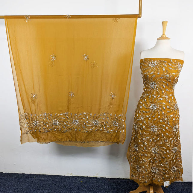 Chiffon with Full Jaal Gotta Work Shirt + Dupatta 2Pc Unstitched