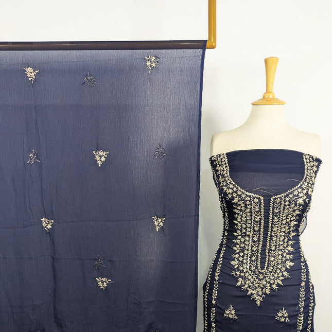 Handmade Gala Style Gotta Work Chiffon Shirt with Dupatta 2Pc Unstitched