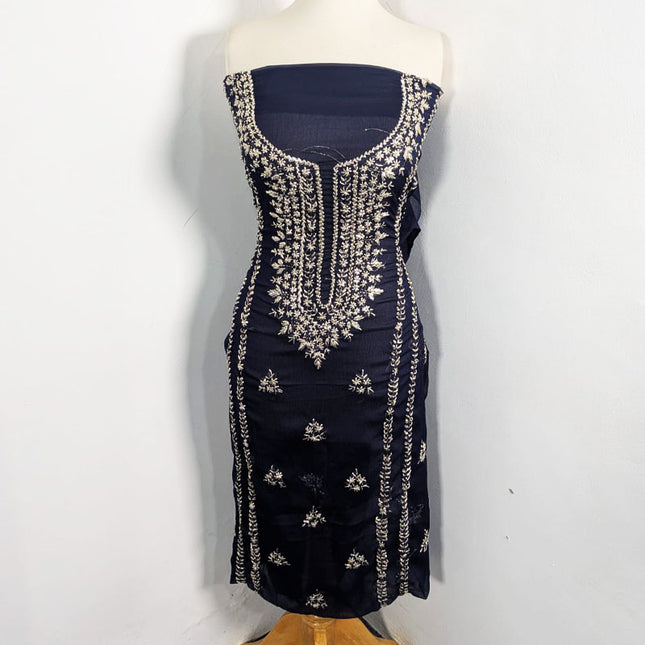 Handmade Gala Style Gotta Work Chiffon Shirt with Dupatta 2Pc Unstitched
