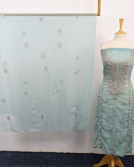 Handmade Gala Style Gotta Work Chiffon Shirt with Dupatta 2Pc Unstitched