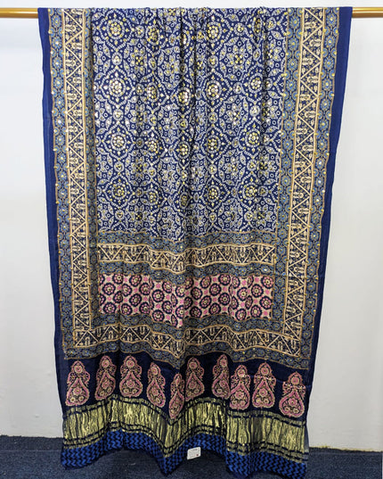 Fancy Pure Indian Gajji Silk with Mukesh Work Dupatta (Ready To Wear)