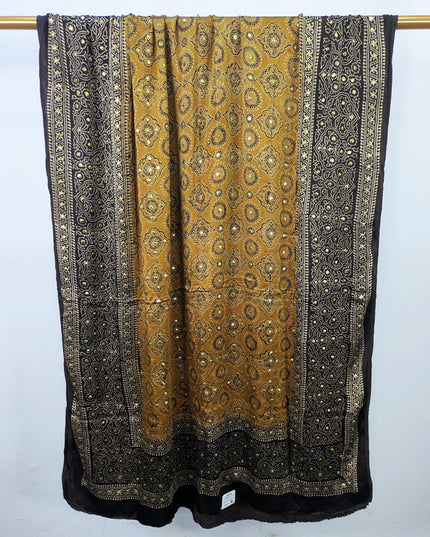 Fancy Silk with Handmade Mukesh + Printed Work Dupatta