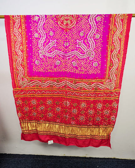 Premium Gajji Silk with Handmade Mukesh Work Dupatta