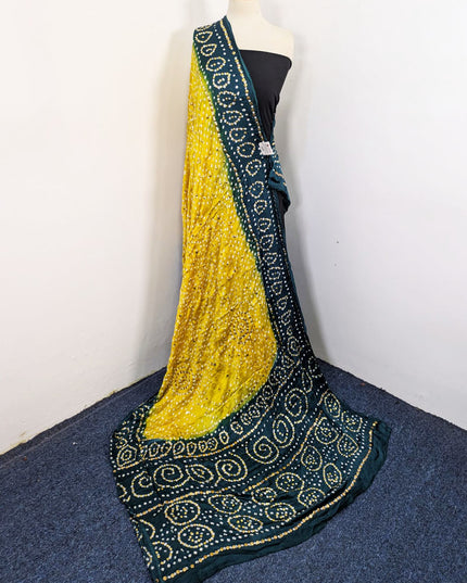 Luxury Shamooz Silk with Handmade Mukesh Work Dupatta