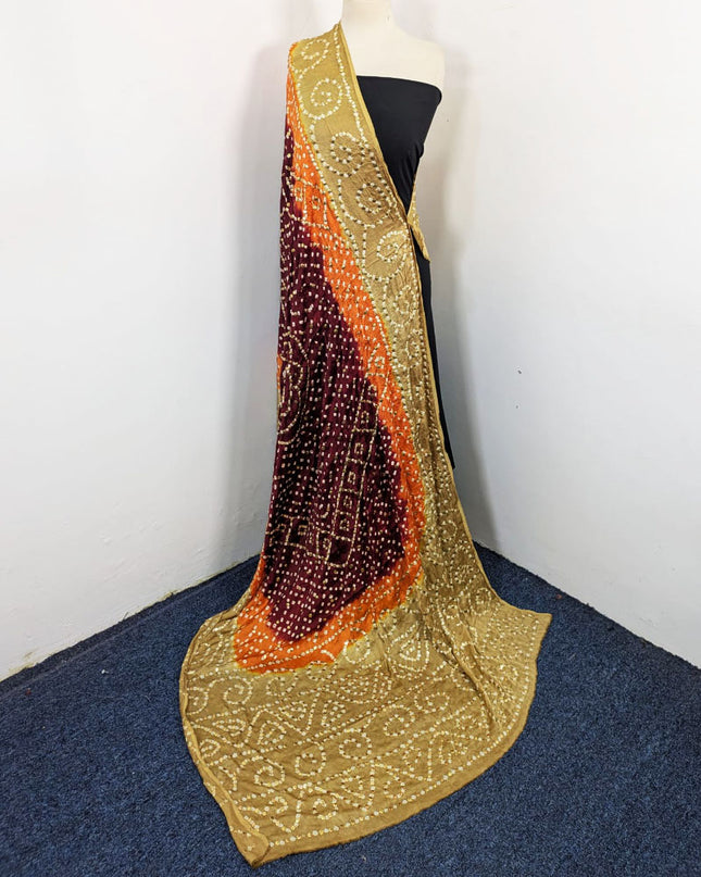 Premium Shamooz Silk with Handmade Mukesh Work Dupatta