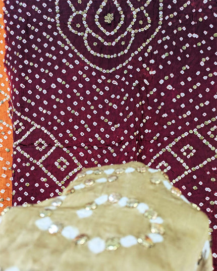 Premium Shamooz Silk with Handmade Mukesh Work Dupatta